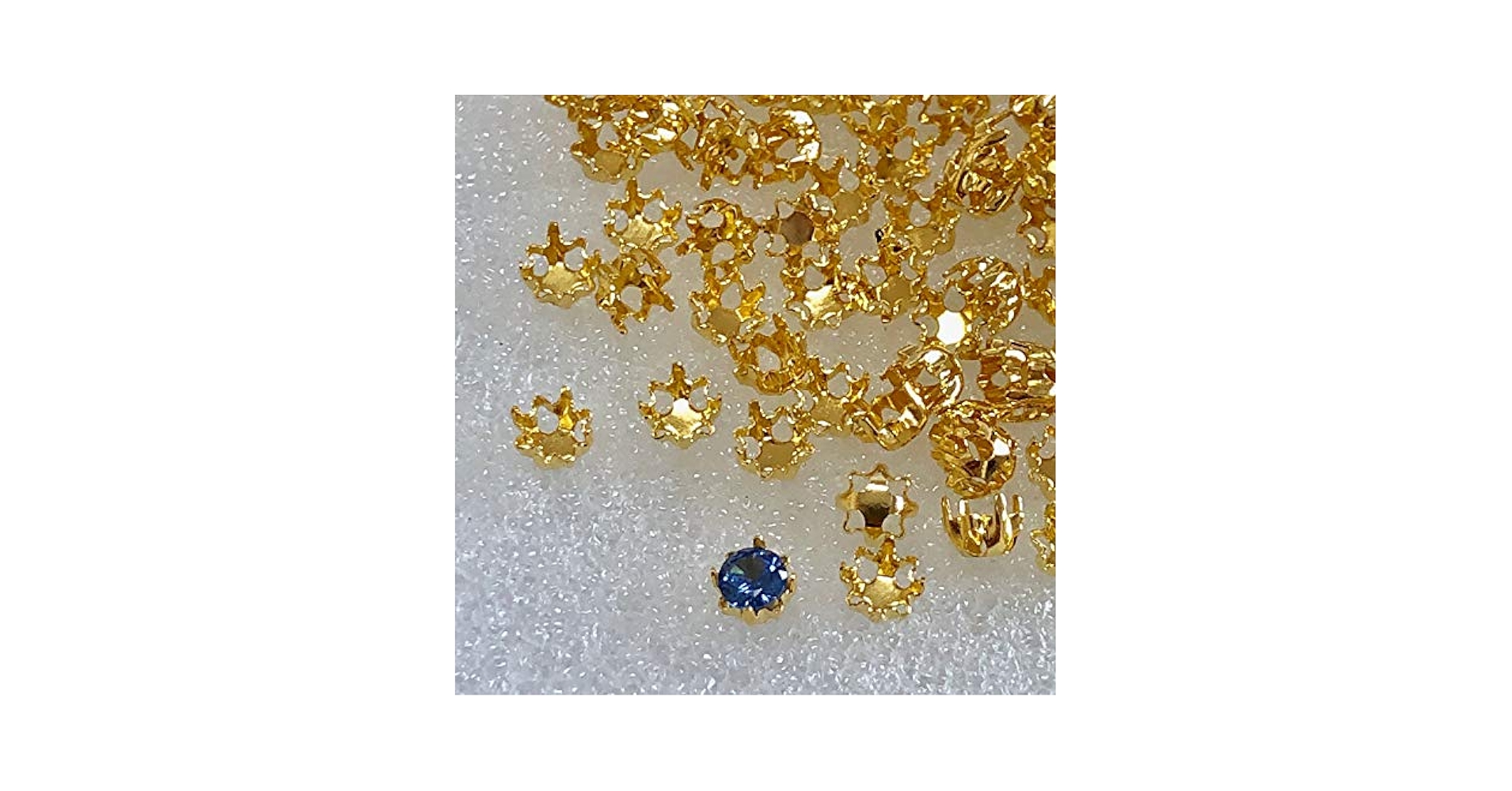 Amazon | DZ006 ゴールド 金色 4mm 50個入 花座金 台座 石座